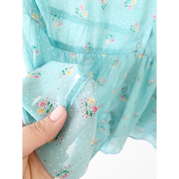 Chloe K Sheer Floral Blouse - Picture 8 of 8